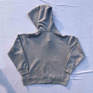 Full Zipper Winter Embroidered High Quality Cotton Men's Custom Printed Fleece 500g Heavyweight Designer <b>Sweatshirt</b> Hoodies - Product Image 3