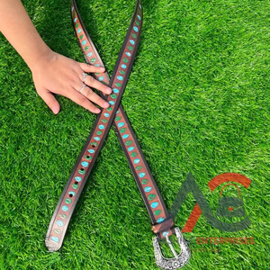 Cinturones florales pintados a mano y mecanizados a mano, cinturones unisex de cuero auténtico hechos a mano, novedad - Product Image 1