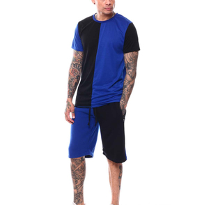 Precio barato hombres deportes conjuntos cortos hechos a medida nueva moda desgaste transpirable camisetas y pantalones cortos con conjuntos de pantalones cortos a juego para hombres - Product Image 5