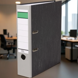 80mm DIN <b>A4</b> Binder 100% Recycled Paper Grey Neutral Goods File <b>Folder</b> - Product Image 3