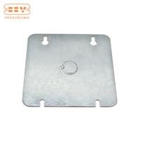 Couvercle carré en métal de 4-11/16 po 72C6 en acier pré-galvanisé avec découpe de 1/2 po pour boîte de jonction électrique