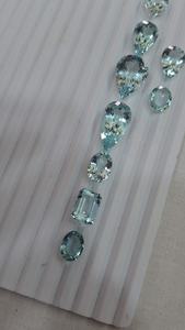 Piedra Preciosa de Aguamarina Genuina Tallada para Joyería, Piedra Preciosa de Aguamarina Tallada a Mano para Joyería - Product Image 3