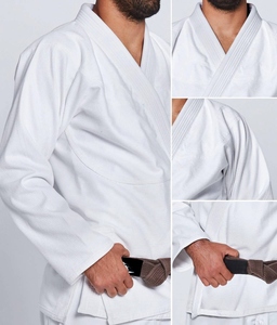 Professionnel de qualité supérieure plaine meilleure qualité matériau respirant Arts martiaux pratique couleur Jiu Jitsu uniforme Gi SI-JJG-017 - Product Image 5