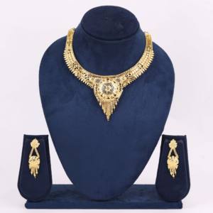 Collar de cobre y latón chapado en oro microformado, joyería de moda, regalo para mujer para bodas - Product Image 1