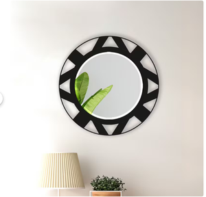 Gương treo tường tròn màu vàng đẹp được trang trí với gương trang trí nhà chim cho trang trí nhà - Product Image 1