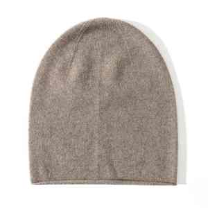 High Quality 100% Cashmere Beanie Soft Seamless Rolled Edge Knitted Warm Wholesale Beanie Hats - Product Image 4