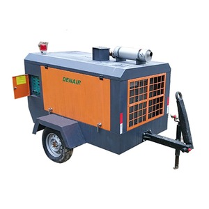 Compresseur d'air portable sur remorque, compresseur pneumatique industriel pour le sablage et les plateformes de forage - Product Image 1