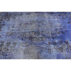 พรมขนสัตว์สีน้ำตาลฟ้าคลาสสิกขนาด5.3x8.6ฟุตงานปะต่อทรงสี่เหลี่ยมผืนผ้าลายทางสำหรับห้องนั่งเล่นยางรองหลังสำหรับบ้าน - Product Image 5