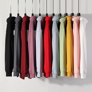 High Quality <b>Factory</b> Custom logo Design Cotton Drop Shoulder Pullover Street Hoodies Men Heavyweight Oversize Plain Hoodies - Product Image 3