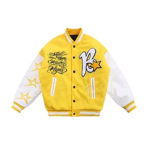 แจ็กเก็ตเบสบอลสำหรับผู้ชายเสื้อแจ็กเก็ตกันหนาวแบบลำลองปกตั้งมีหลายสี - Product Image 1