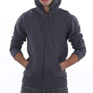 Venta directa de fábrica en blanco Gris Carbón Full Zip-Up Hoodie Plain Cotton Made 450 + GSM Heavyweight Men Hoodies - Product Image 3