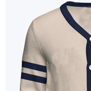 Embroidered Greek Logo Chenille Cardigan V-Neck <b>Drop</b> Front Letterman Sweaters Pattern Button Decor Autumn Winter Seasons - Product Image 3