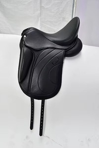 Selle de cheval western en cuir véritable, pour l'entraînement au roping, confortable, durable, design robuste, étriers solides, siège rembourré, arbre en bois - Product Image 4