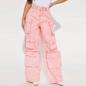 Pantalons cargo à jambe droite pour femmes, personnalisés avec logo, respirants, écologiques, style hip-hop, couleurs personnalisées, vente en gros - Product Image 2