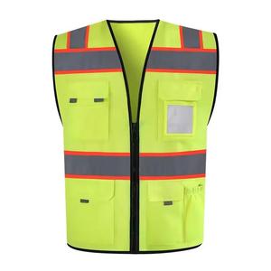 Gilet de sécurité haute visibilité certifié CE, détection d'aiguilles, vêtement de travail réfléchissant en polyester, unisexe, haute visibilité, protection pour la construction - Product Image 1