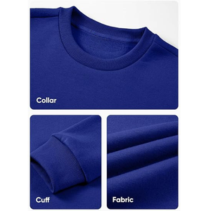 Casual Men's Loose Fit Round Neck Sweatshirt with Long Sleeves Customized Factory Printed Pullovers for Export. - Product Image 6