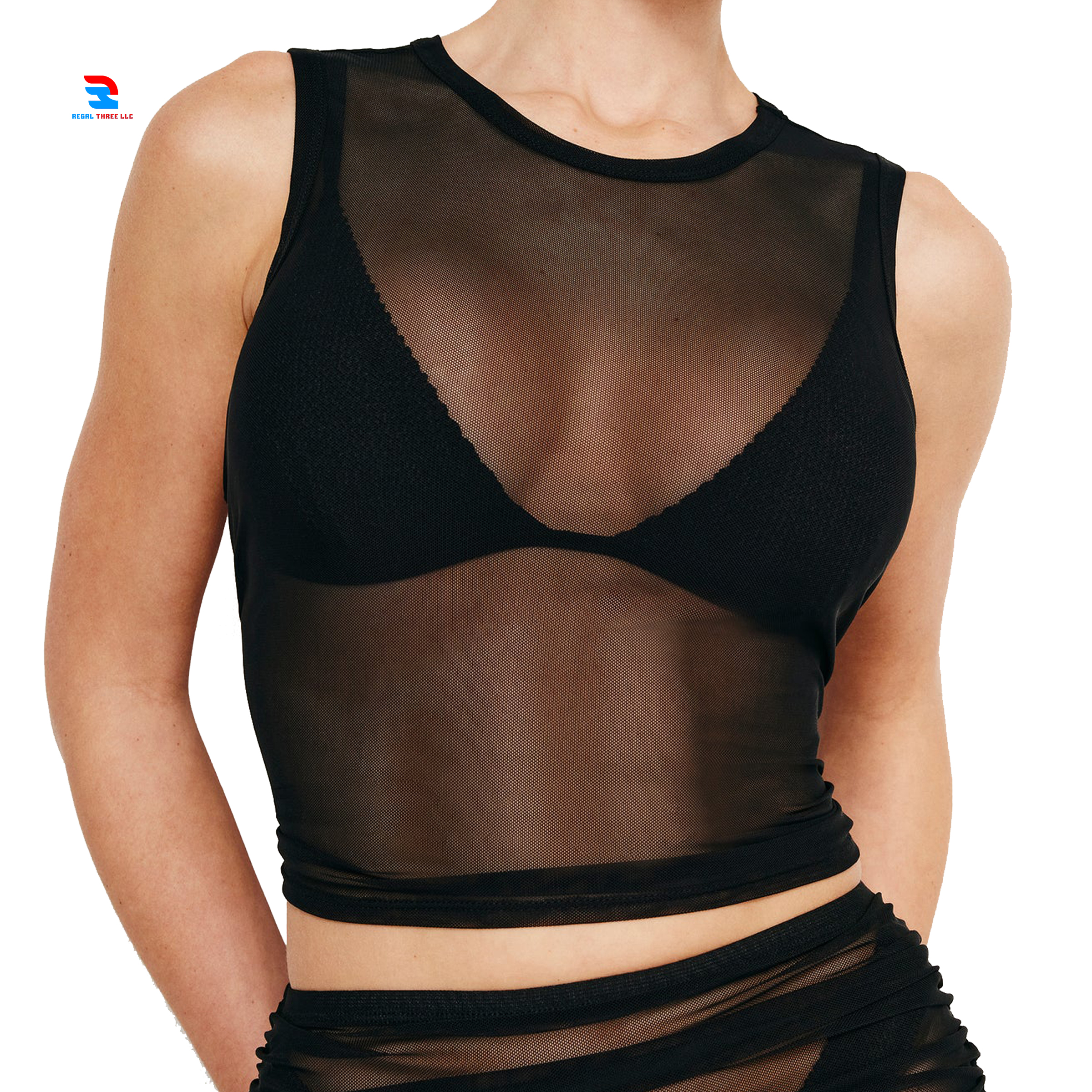 Spencer Women's Seamless Sports Bra Mesh Removable Pad Yoga Lingerie