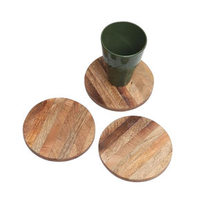 Posavasos de madera con estilo para comedor, alfombrillas para tazas, accesorios de decoración de mesa, posavasos redondos de madera de primera calidad al precio más bajo - Product Image 1