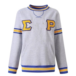 Sudadera de Forro Polar con Cuello Redondo para Mujer, Personalizada con Bordado Chenille de la Fraternidad Sigma Gamma Rho, Transpirable, de Poliéster/Algodón, para Invierno - Product Image 1