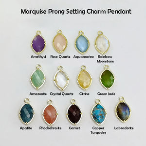 Auténtica Plata de Ley 925 colgante fino encanto amazonita Natural Marquesa bisel piedra preciosa para DIY fabricación de joyas al por mayor a granel - Product Image 3