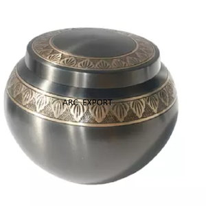 โถโกศและหม้อขี้เถ้ามนุษย์ดีไซน์ล่าสุดลายนูนทำจากโลหะทองแดงสำหรับซัพพลายเออร์ขายส่ง - Product Image 3