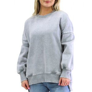 Sweat-shirt pour femme en molleton 100% coton, meilleur design, pour le streetwear, prix de gros bon marché, sweat-shirt pour femme - Product Image 2