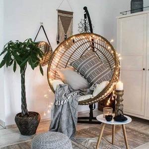 Cute & beautiful Modern Double Egg Rubber Iron <b>Frame</b> <b>Swing</b> Chair Thick Hanging Basket Garden Outdoor Balcony Courtyard price - Product Image 4