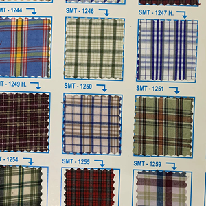 เสื้อเชิ๊ทผ้าฝ้ายโพลีลายขนแปรงสำหรับชุดนักเรียนลายสก็อตวัสดุทำจากผ้าฝ้ายย้อมสี - Product Image 1