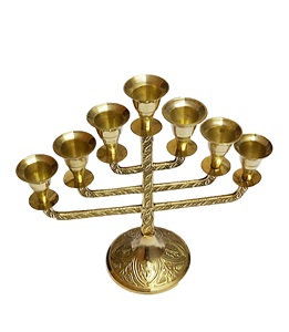 Nueve brazos Menorah creativo Vintage Metal candelabro decoración del hogar candelabro hecho a mano candelabro - Product Image 6