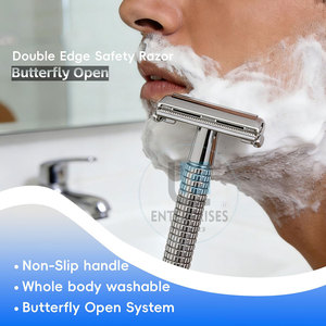 Rasoirs de sécurité en acier inoxydable de haute qualité et durables - Lame unique réutilisable pour hommes - Product Image 4