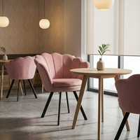 Fauteuil classique en velours pour le salon, style nordique, meuble de loisirs, conception supérieure, canapé à coquilles