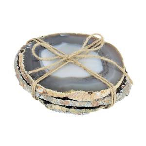 Posavasos para beber de ágata de encaje azul Druzy de cristal Natural pulido de alta calidad, decoración del hogar hecha a mano - Product Image 3