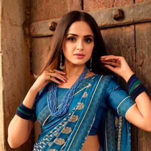 Sari de Georgette para Fiesta de Bollywood Pakistaní, Diseño de Alta Costura para Adultos, Nuevo Sari Indio Estampado con Encaje de Alta Calidad - Product Image 4