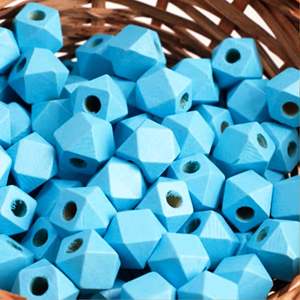 28 mm en bois jaune forme personnalisée et perles de bois colorées en forme et taille produit indien fabriqué à la main - Product Image 6