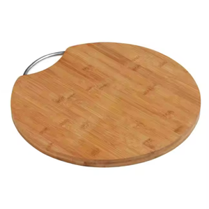 Tabla de cortar de madera redonda de 34cm de calidad superior para manipulación y preparación de alimentos - Product Image 3