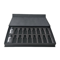 Emballage de boîte de peptides magnétiques cosmétiques de luxe Boîte rigide magnétique personnalisée Papier carton Insert en mousse noire