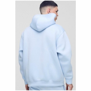 ชุดกางเกงวิ่งเข้ารูปสำหรับผู้ชายชุดติดตามโลโก้แบบกำหนดเองพร้อมปกเสื้อมีฮู้ด100% ผ้าฝ้ายพิมพ์ลายเทคนิคสำหรับยิมกีฬา - Product Image 6