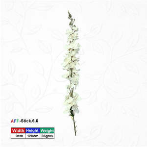 Pivoines artificielles blanches avec feuilles, fleurs artificielles en soie faites à la main, style moderne, respectueuses de l'environnement pour mariage AFF-Stick-6.1 - Product Image 1