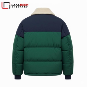 Chaqueta Acolchada Entallada de Diseño Elegante para Hombre OEM, Resistente al Agua y al Viento, Chaqueta de Burbujas para Uso en Exteriores con Cierre de Cremallera - Product Image 2