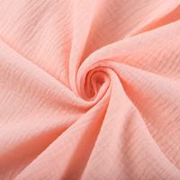 Tissu en gaze de coton doux, texture plissée, respirant, mousseline pour couverture de bébé, emmailloteuse et essentiels pour nouveau-nés