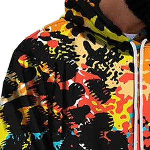 Venta al por mayor de sudaderas con capucha de invierno bordadas de color sólido impresas personalizadas para hombre para ropa de calle hechas en Pakistán - Product Image 2