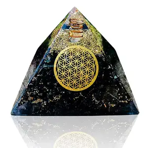 블랙 전기석 Reiki Orgone 피라미드 도매 자연 치유 돌 명상 및 긍정적 에너지 보석 Reiki 치유