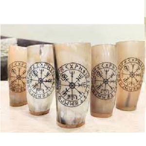 Cuerno africano Diseño terminado Cerveza Beber Cuerno de búfalo Vidrio Fabricante Mesa Cuerno Vidrio Mayorista Exportador - Product Image 1