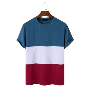 เสื้อยืดผู้ชายแบบถักลายพิมพ์ ทรงลำลอง ผ้าฝ้าย 100% แขนปกติ นุ่มสบาย เหมาะสำหรับใส่ในชีวิตประจำวัน - Product Image 1