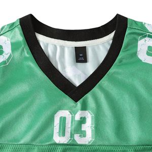 Maillot de football personnalisé avec nom et numéro du joueur, en maille respirante, sublimation, motif rétro classique, avec tissu 100% polyester - Product Image 4
