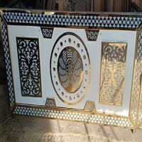 Comptoir d'affichage de mariage dans la finition d'or pour la restauration et la décoration