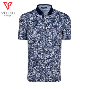 Polo de golf décontracté à manches courtes pour hommes, maillot en polyester et spandex respirant, design de marque, style imprimé grande taille - Product Image 1