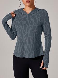 Long Sleeve Breathable Lightweight Yoga <b>Jacket</b> <b>Workout</b> Gym Clothing New Style 2026 Fashion Spandex - Product Image 2