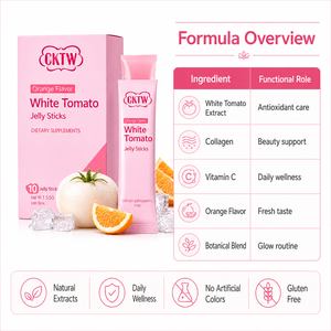 OKTW - Barritas de Gelatina de Colágeno de Tomate Blanco con Sabor a Naranja, Suplemento Dietético para el Brillo de la Piel, Belleza, Gelatina Oral Portátil - Product Image 4
