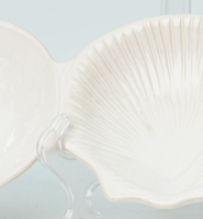 Plateau décoratif en céramique blanche pour table de mariage en bord de mer